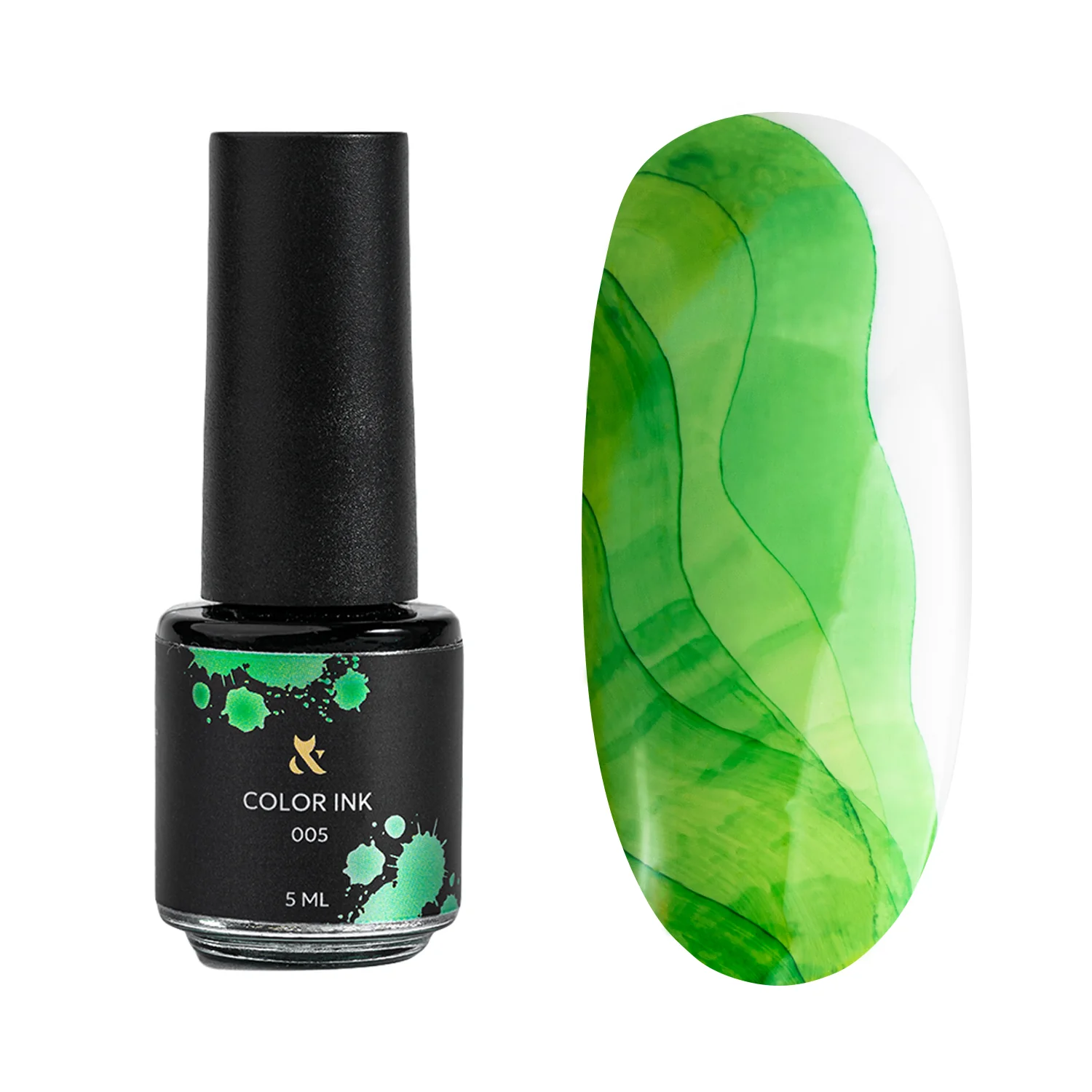 Color ink 005 - F.O.X Color Ink 005 Green, 5 ml chez Rusk Nails