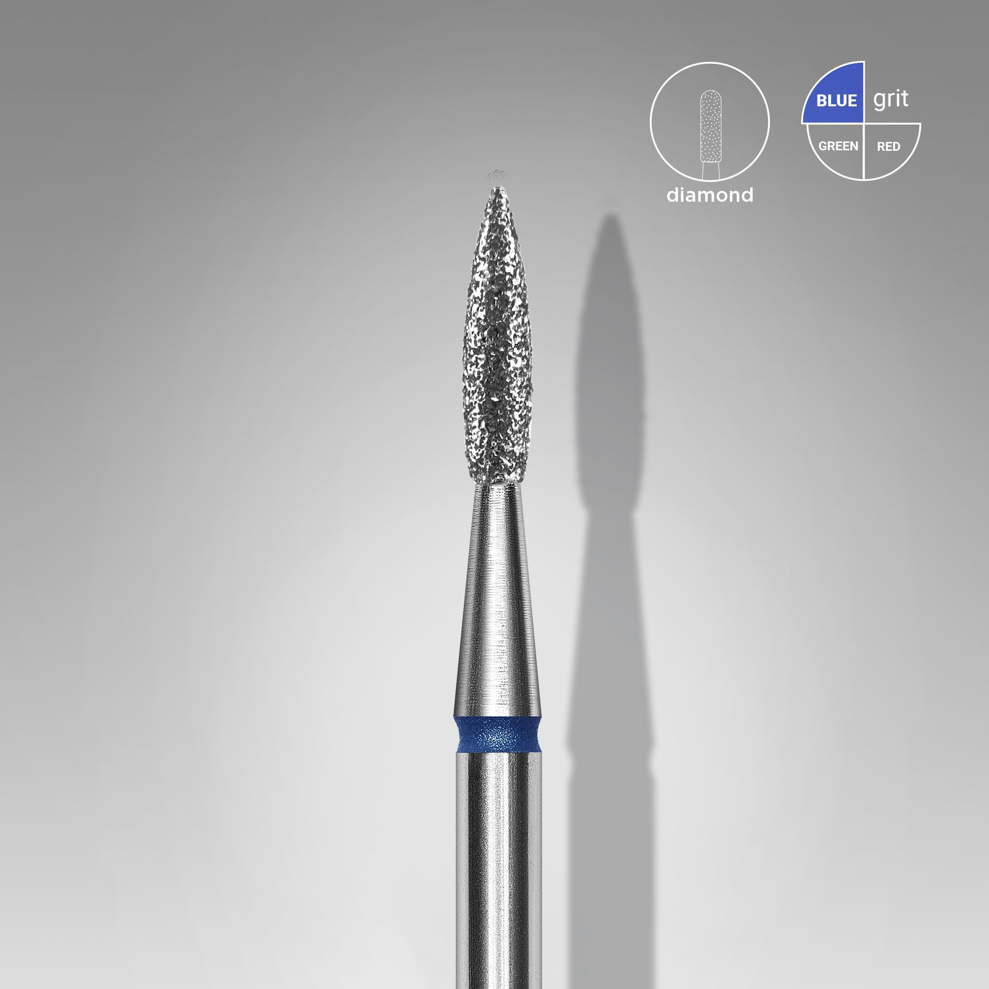 Embout staleks pointed - Embout Staleks pointed "flame" blue 1.8 mm/ 8 mm chez Rusk Nails