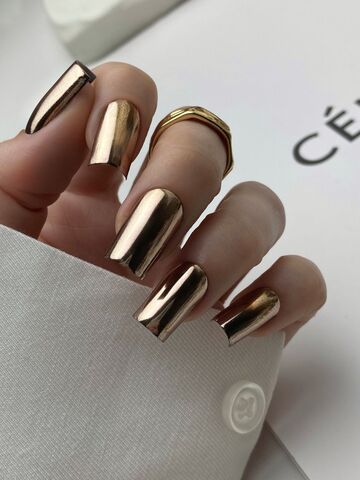Chrome nude - Chrome Nude 2 chez Rusk Nails