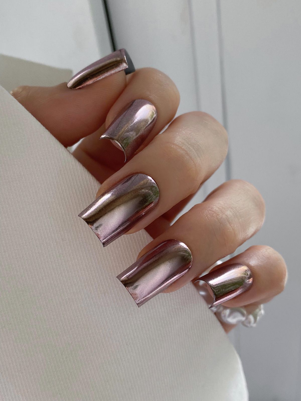 Chrome nude - Chrome Nude 3 chez Rusk Nails