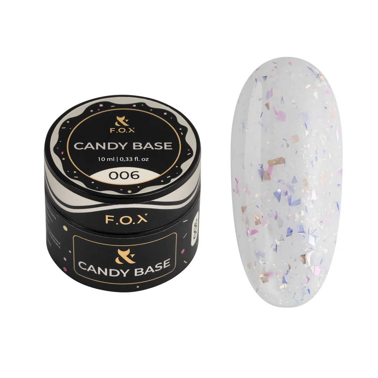 Base ongles - F.O.X Candy Base 006, 10 ml chez Rusk Nails