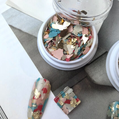 Terrazzo red breeze - Terrazzo Red Breeze chez Rusk Nails