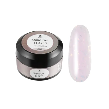 Gel ongles - F.O.X Shine gel Flakes 001, 15 ml chez Rusk Nails