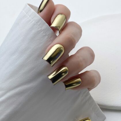Chrome light gold - Chrome Light gold chez Rusk Nails