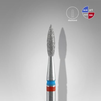 Embout staleks duo - Embout Staleks DUO pointed "flame" rouge et bleu 2.1 mm/ 8 mm chez Rusk Nails