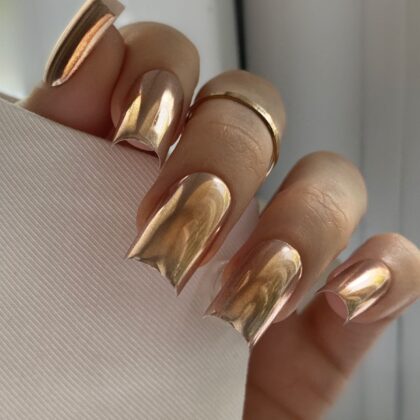 Chrome nude - Chrome Nude 2 chez Rusk Nails