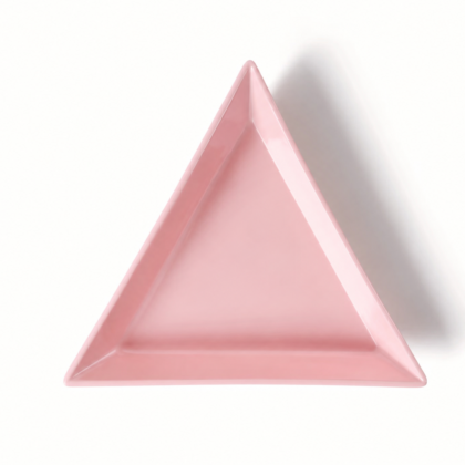 Plateaux triangulaires strass - Plateaux Triangulaires pour Strass & Décorations Ongles – Rose | Lot de 3 chez Rusk Nails